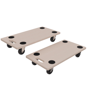 2er Set TroniTechnik Rollbretter, je 200kg Tragkraft, mit Antirutsch-Noppen und Rollen