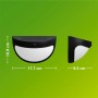 Schwarze Philips Solar-Wandleuchte Swyn für den Außenbereich, mit Maßen.