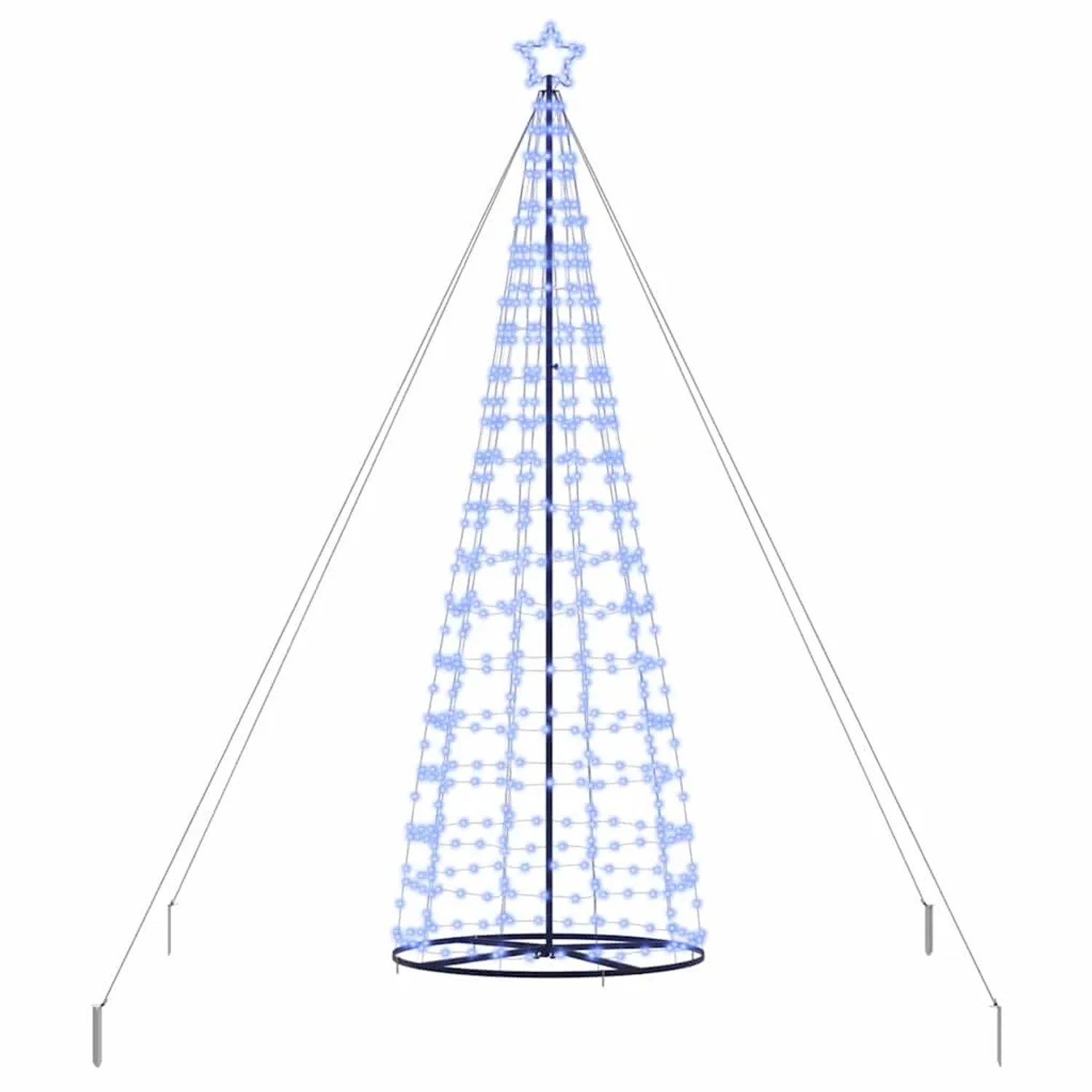 vidaXL LED Weihnachtsbaum mit 800 LEDs mit Ständer Blau 400 cm Eisen 42018764