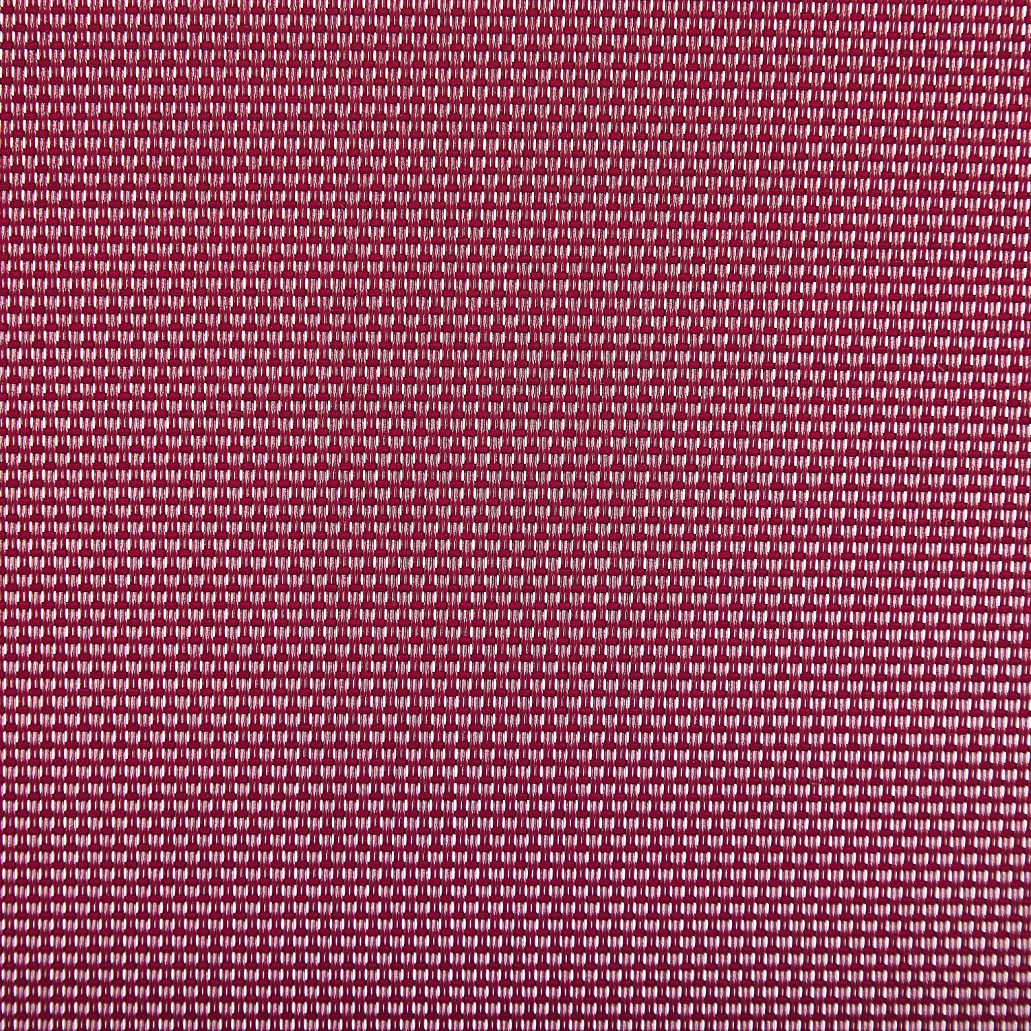Detailaufnahme der roten Beliani Gartenliege (65x198x107) mit Textiloberfläche.