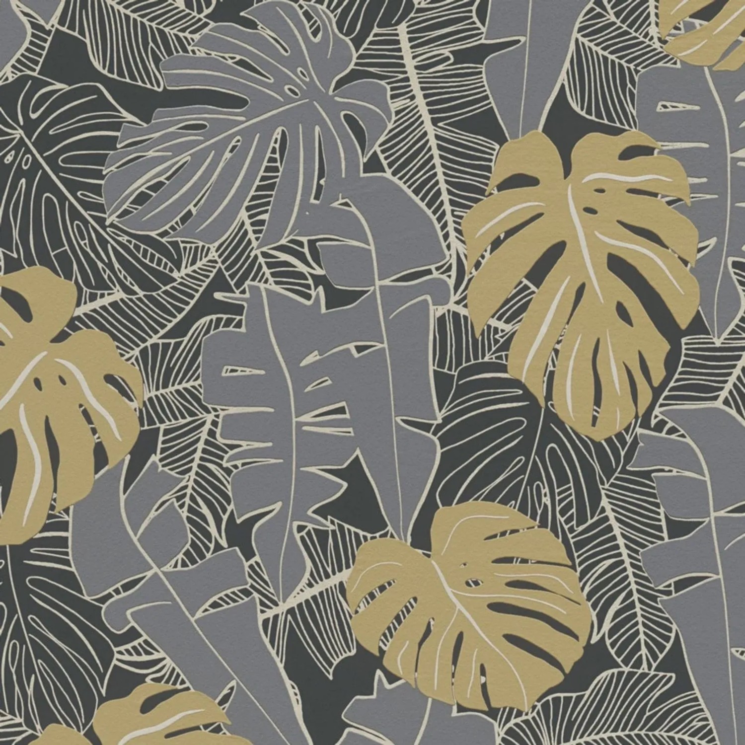Tadessi Tapete Floral M1-No.4110 Vliestapete in Schwarz
