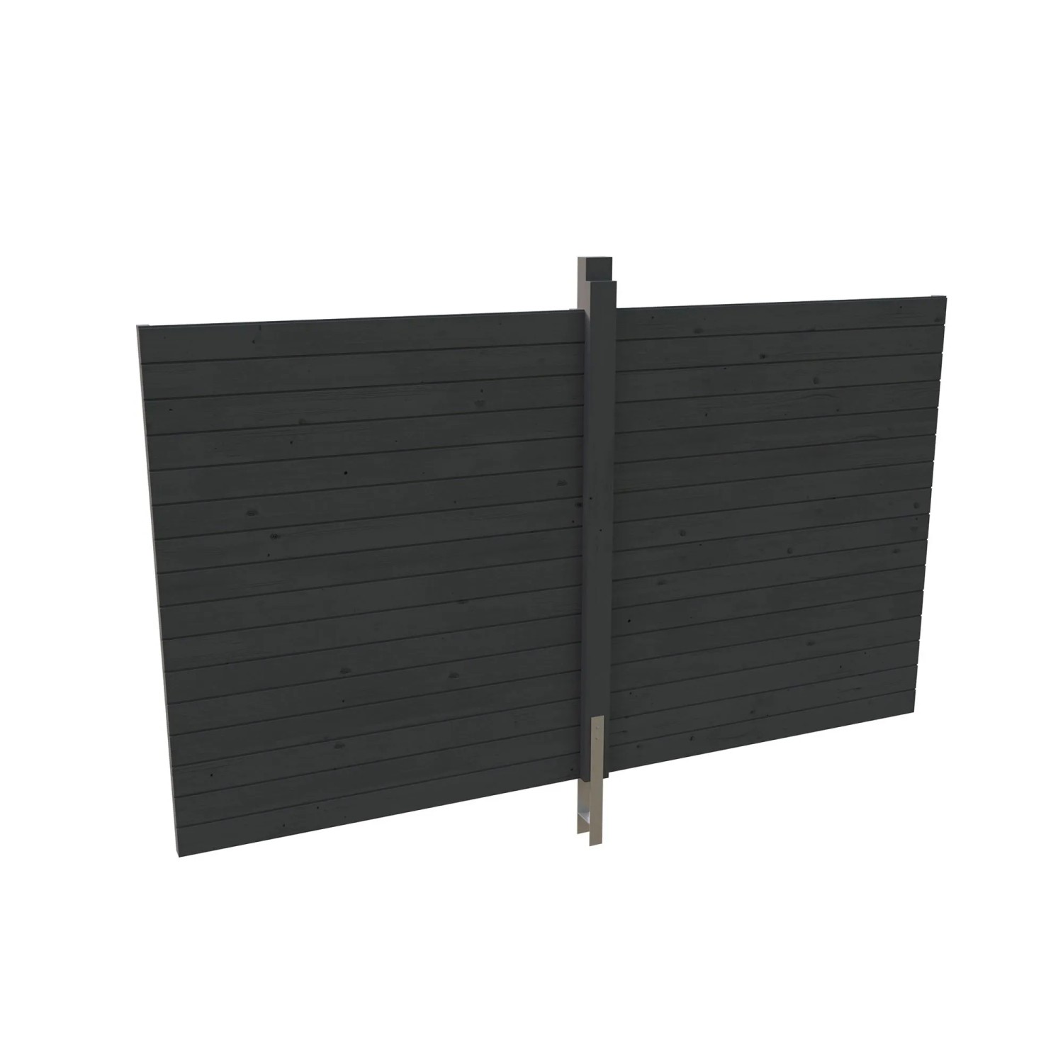 Skan Holz Rückwand Profilschalung 363 cm x 200 cm in Schiefergrau