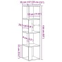 vidaXL Eckregal Altholz-Optik 33x33x132 cm Holzwerkstoff 856722_8