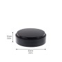 Schwarzer Wagner Bodentürstopper Black Deluxe, selbstklebend, Ø 50 mm.