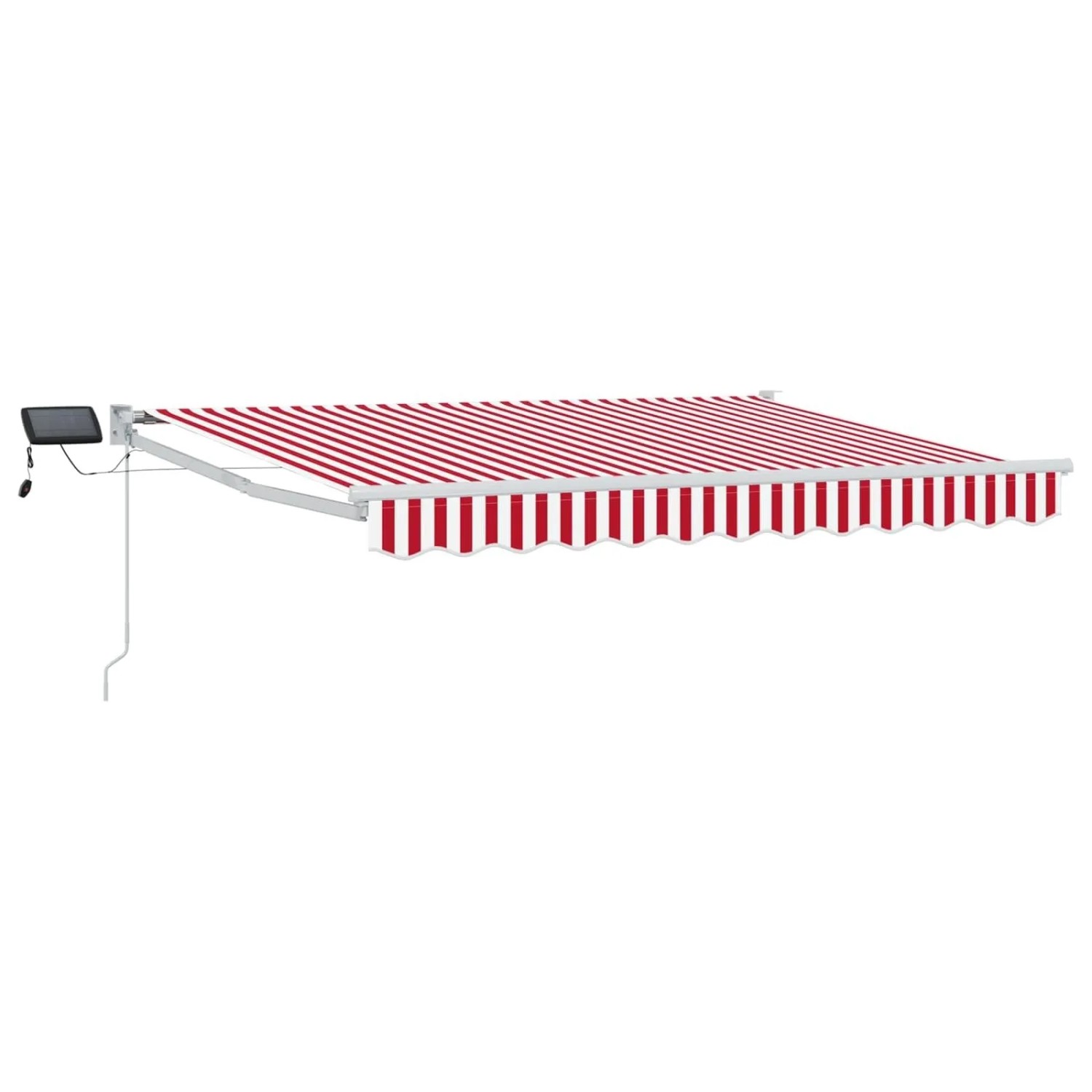 vidaXL Manuelle Gelenkarmmarkise mit LEDs Rot und Weiß 3 x 2,5 m 3419255
