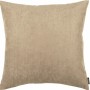 Quadratisches Kissen Velours in Taupe, 50x50 cm, für Wohnraumdekoration.