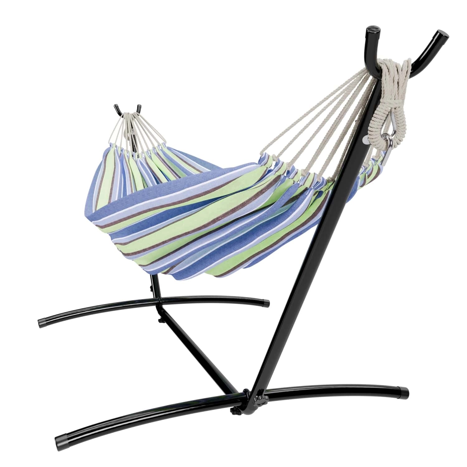 Garmio Hängematte Venedig Blau Grün Gestell 200Kg Tragetasche Wetterfest