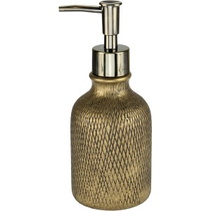 Kleine Wolke Seifenspender Oro Antikgold aus Steinzeug mit geriffelter Oberfläche.