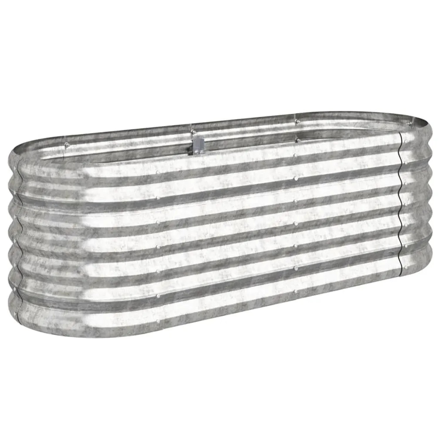Furnicato Hochbeet Verzinkter Stahl 114x40x36 Cm Silbern