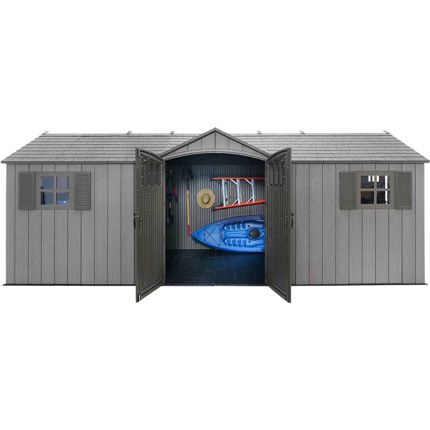 Prosperplast Tubus Slim Effect Blumentopf – Schlanker Beton-Look Mit Integriertem Pflanztopf, Dunkelgrau