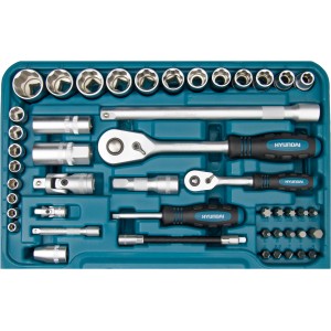 Hyundai Werkzeugset K70, 70-teilig im Koffer. CrV-Stahl Werkzeug.
