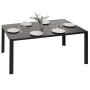 Anthrazitfarbener MCW Alu-Esstisch N40, 140x80cm. Wetterfester Gartentisch mit stabiler Aluminiumplatte.