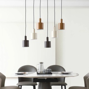 Moderne Lindby Pendelleuchte Ovelia, 6-flammig, braunes Metall, für E27 Leuchtmittel.