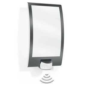 Steinel Außenwandleuchte L22 S mit Bewegungsmelder, Edelstahl-Blende.