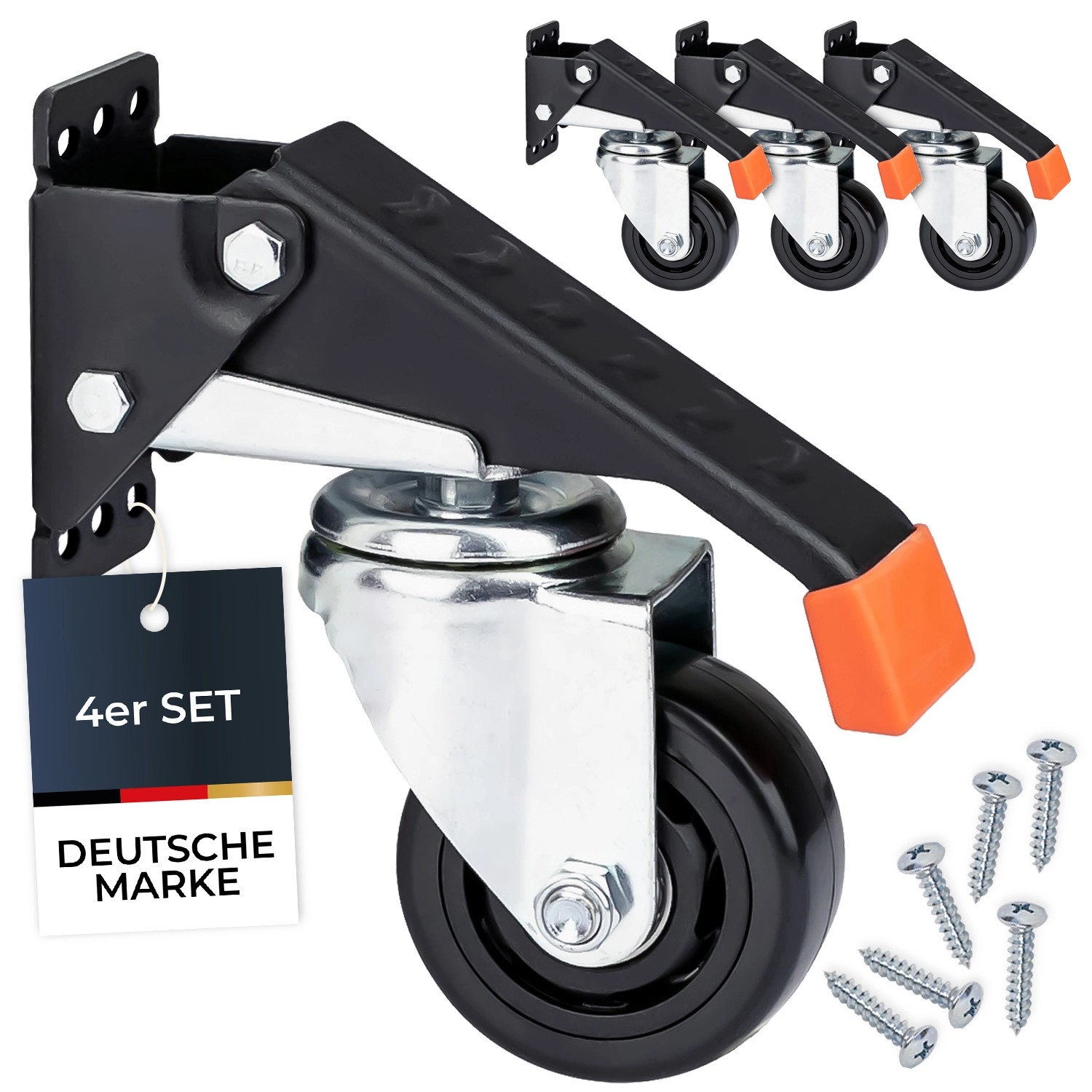 HMF 6750 Schwerlastrollen Absenkbar für Werkbank 4 Stück 76 mm bis 400 kg S günstig online kaufen