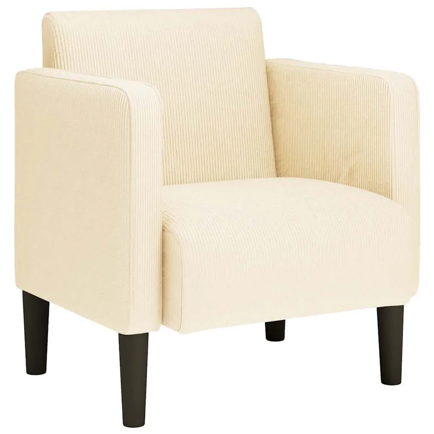 vidaXL Sessel mit Armlehnen Creme 54 cm Cordstoff 4100517