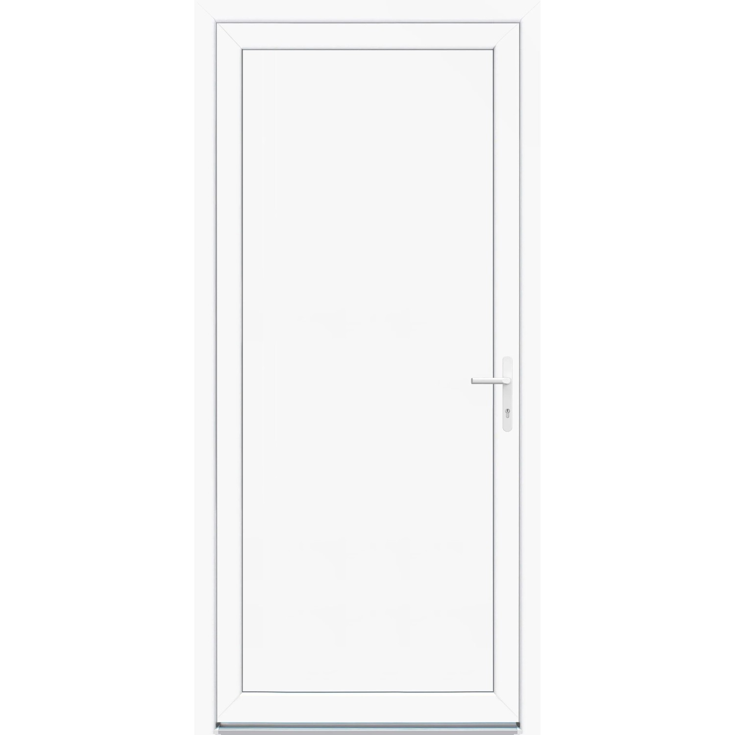 Panto Nebeneingangstür K500 Weiß 98 cm x 198 cm DIN R