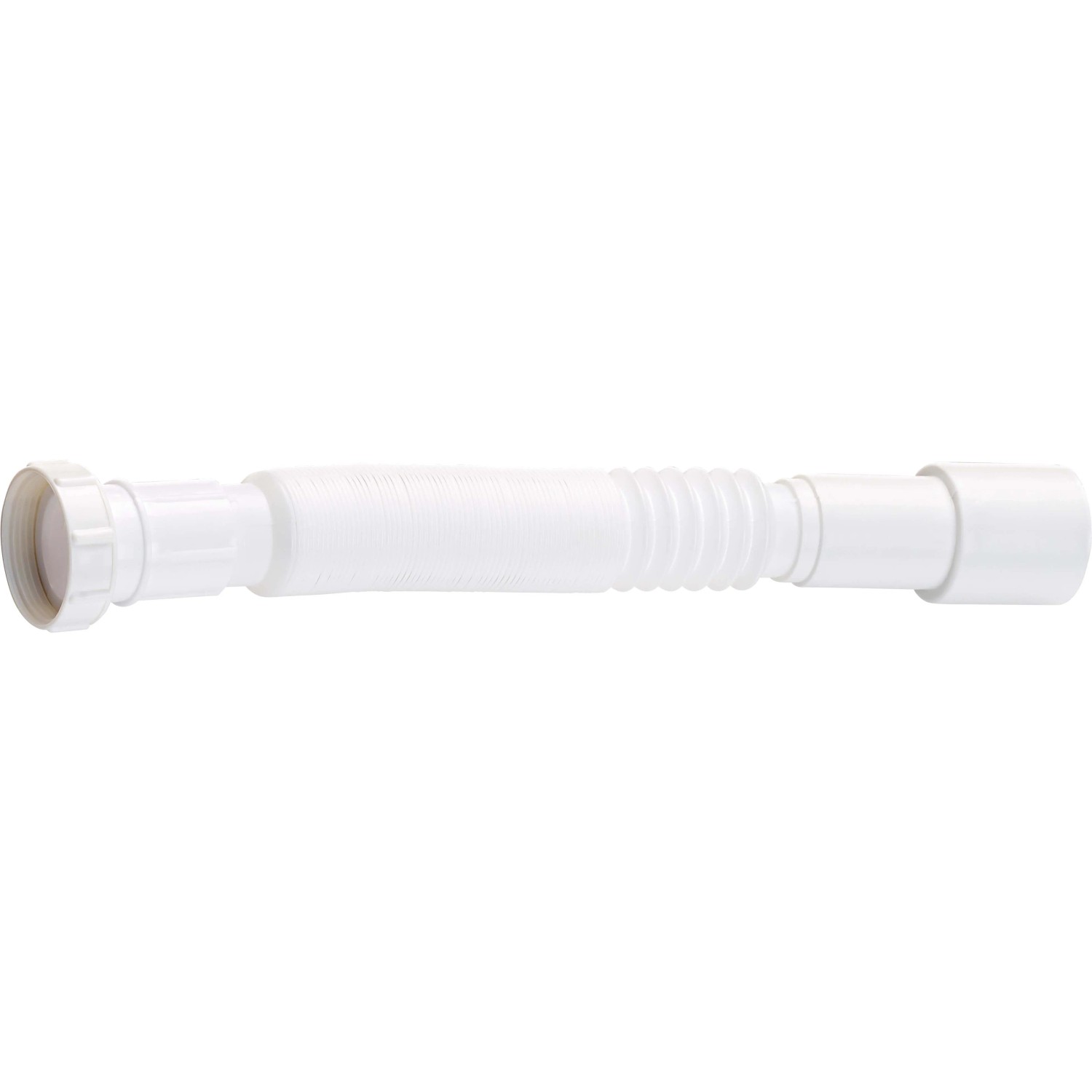 Weißes Siphon Flexrohr 44,8 mm (G 1 1/2) Ø 50 mm aus Kunststoff für Spülbecken.