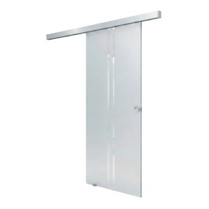 Doorlegro Glasschiebetür Weave 900 mm x 2.050 mm Silber