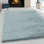 Blauer Ayyildiz Hochflorteppich Fluffy, 140x200 cm. Weicher Shaggy Teppich für Wohnräume.