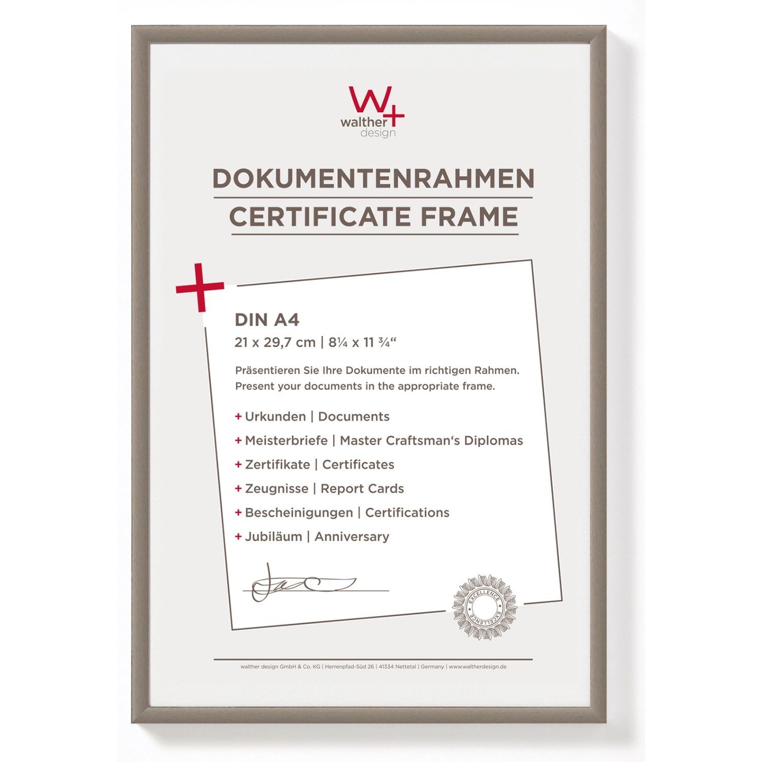 walther design New Lifestyle Kunststoff Bilderrahmen 21x29,7 cm Stahl KV130 günstig online kaufen