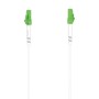 Hama Glasfaser-Netzwerkkabel, weiß, mit grünem LC/APC-Stecker an beiden Enden.