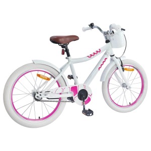 vidaXL Kinderfahrrad 20 Zoll für 6-11 Jahre Alt Weiß 42009546