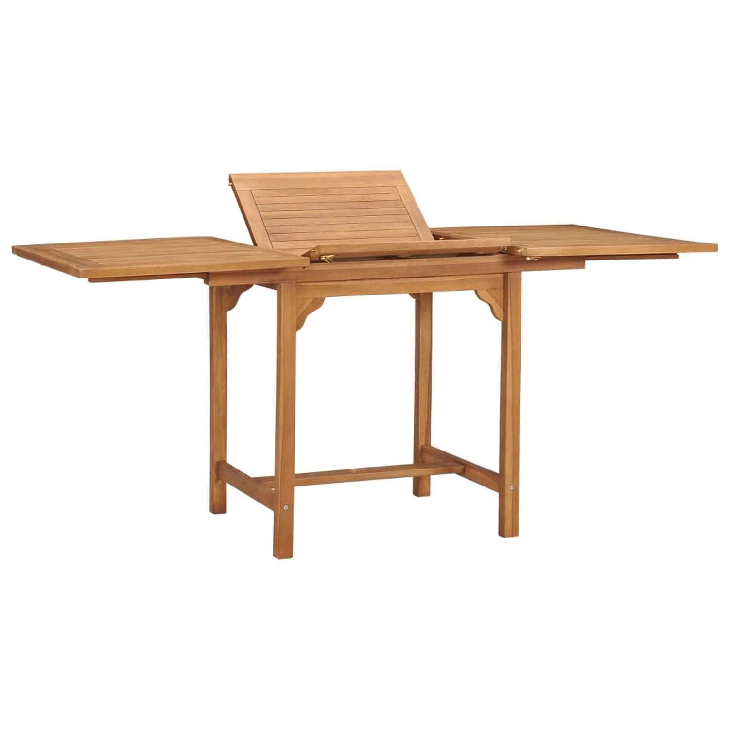 vidaXL Gartentisch Ausziehbar 110-160x80x75 cm Massivholz Teak 47420
