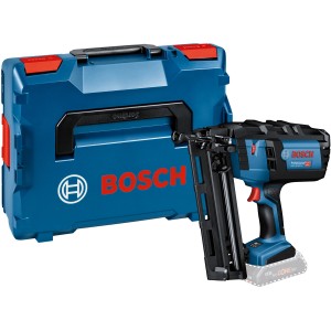 Bosch Professional Akku-Holznagler GNH 18V-64 M mit L-Boxx, blau/schwarz. Akku-Tacker für präzise Befestigung.