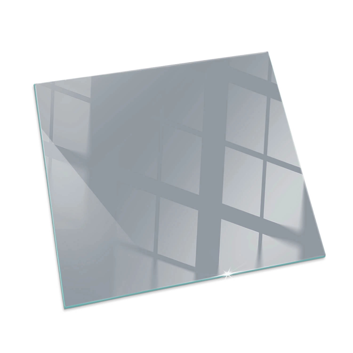 Tulup Glasplatte für Kamin Grau Bodenplatte Glas für Ofen Quadrat 50x50 cm günstig online kaufen