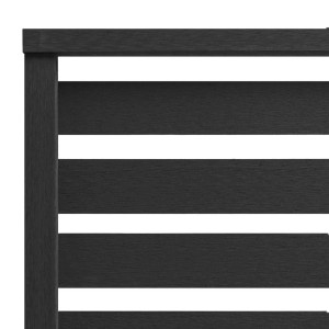 Schwarzes vidaXL Zaunelement aus WPC, 180x180 cm, mit Latten-Design für Sichtschutz.
