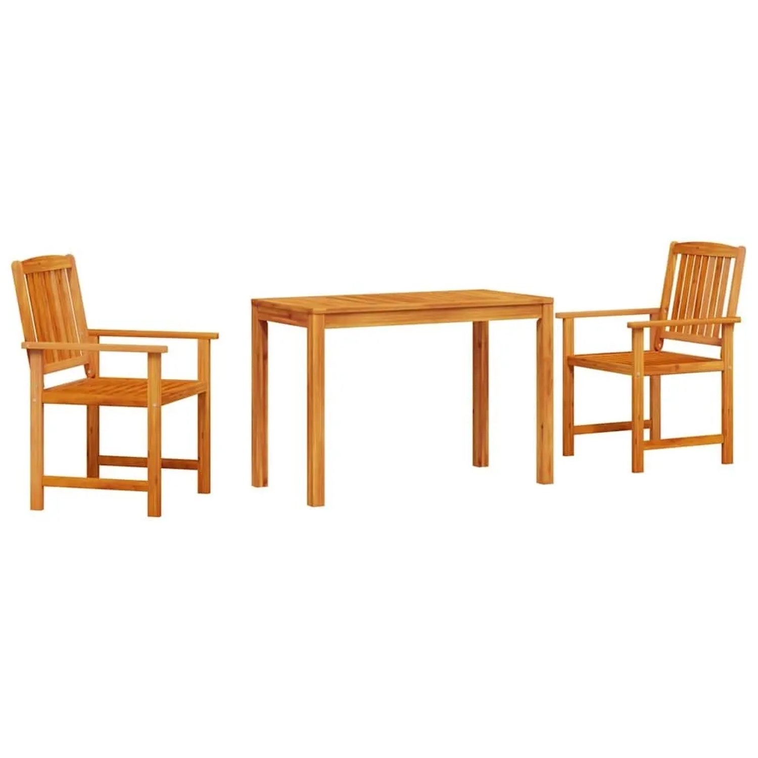 vidaXL Garten Essgruppe 3-Tlg Braun Massivholz Akazie 3375675