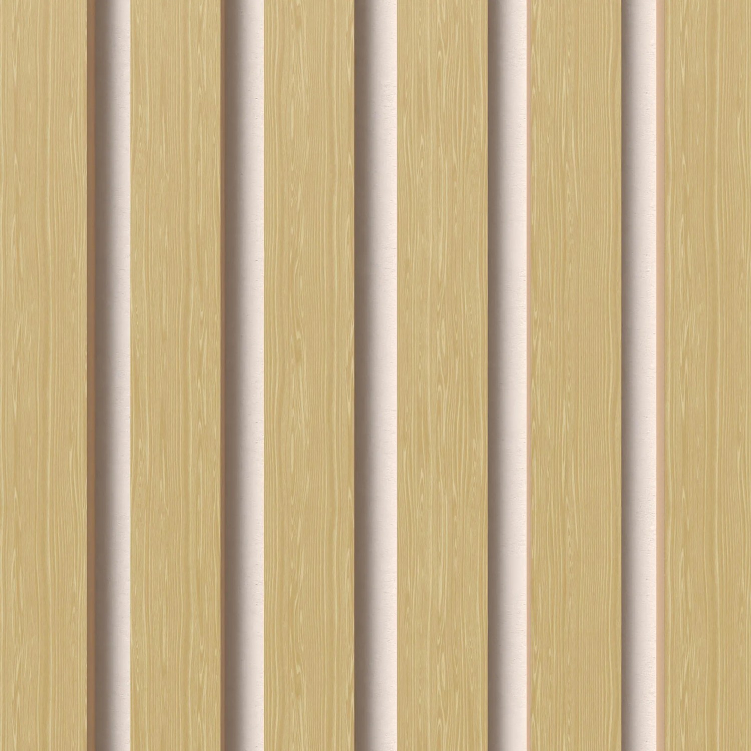 Akustikpaneel Muster Eiche unbehandelt, MDF braun, Filz weiß, 29,5x15cm. Holzpaneel für Wand und Decke.