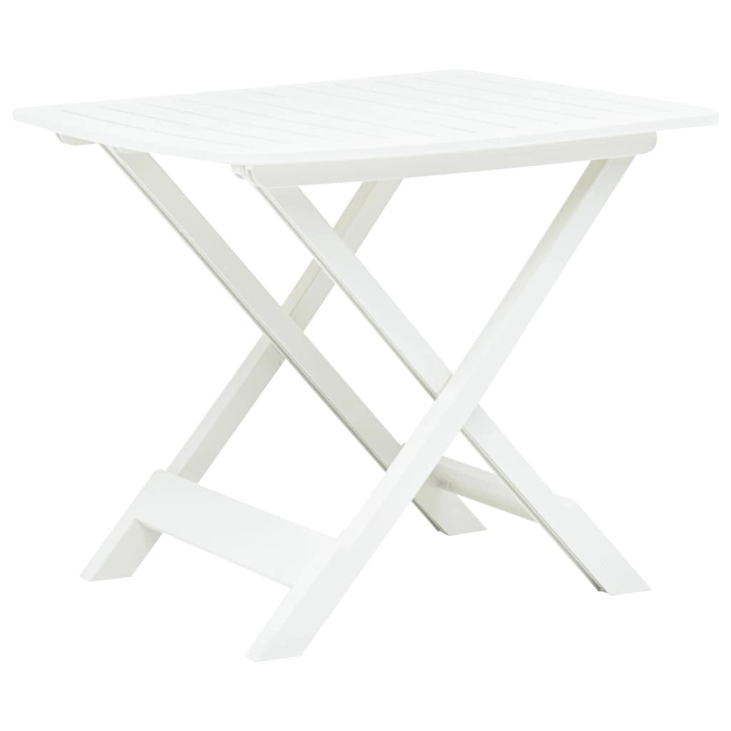 vidaXL Gartentisch Klappbar Weiß 79 x 72 x 70 cm Kunststoff 48790