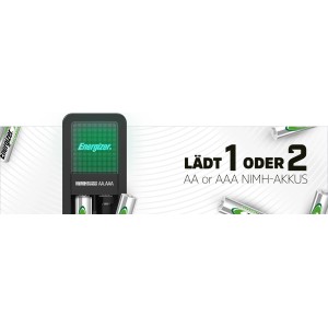 Energizer Mini Batterieladegerät für AA/AAA Akkus mit LED-Anzeige.