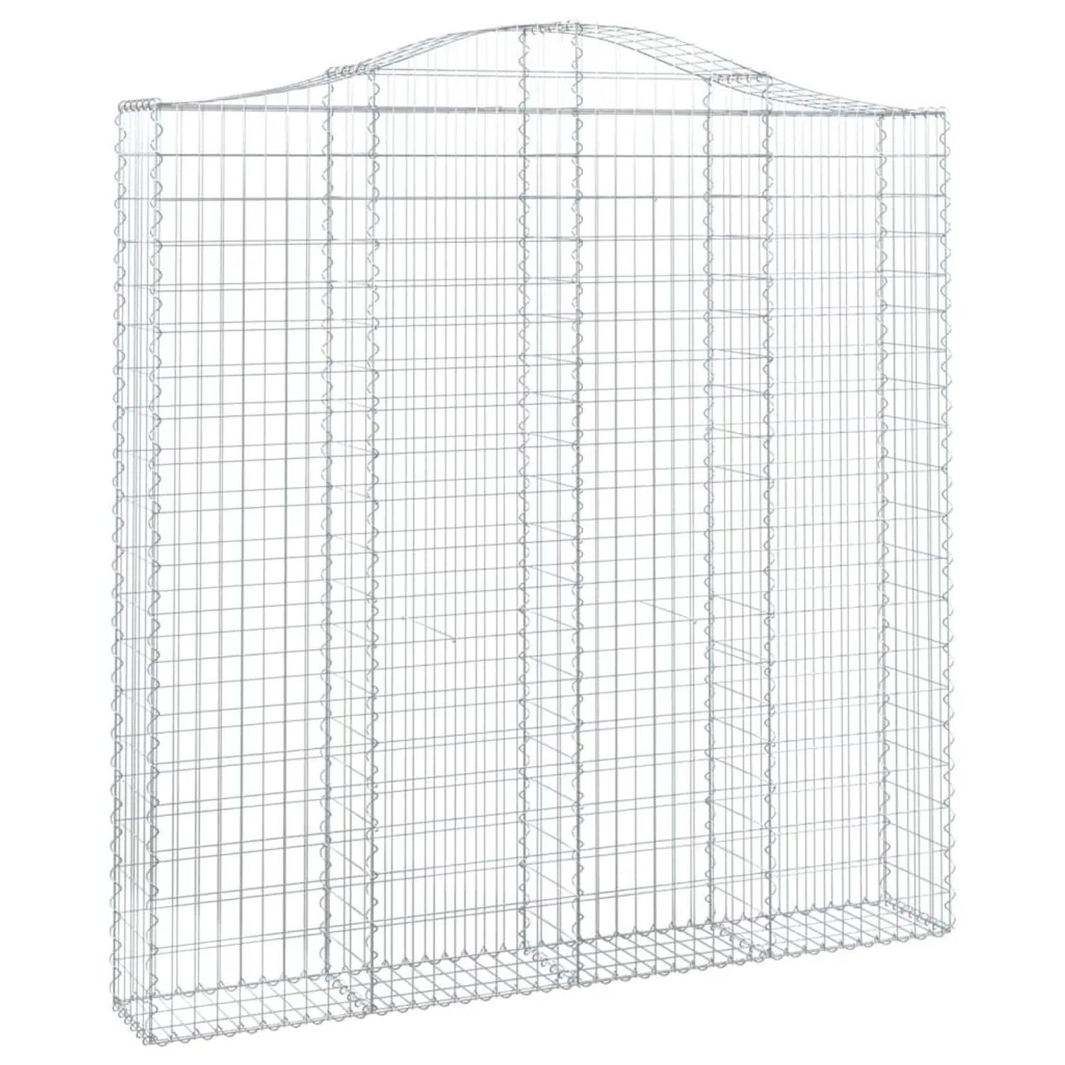 vidaXL Gabione mit Hochbogen 200x30x200/220 cm Verzinktes Eisen 153390