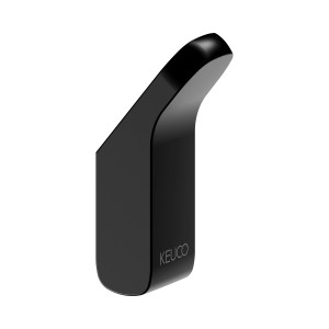 Keuco Handtuchhaken Rose, schwarz-matt, zur Wandmontage (Kleben/Schrauben)