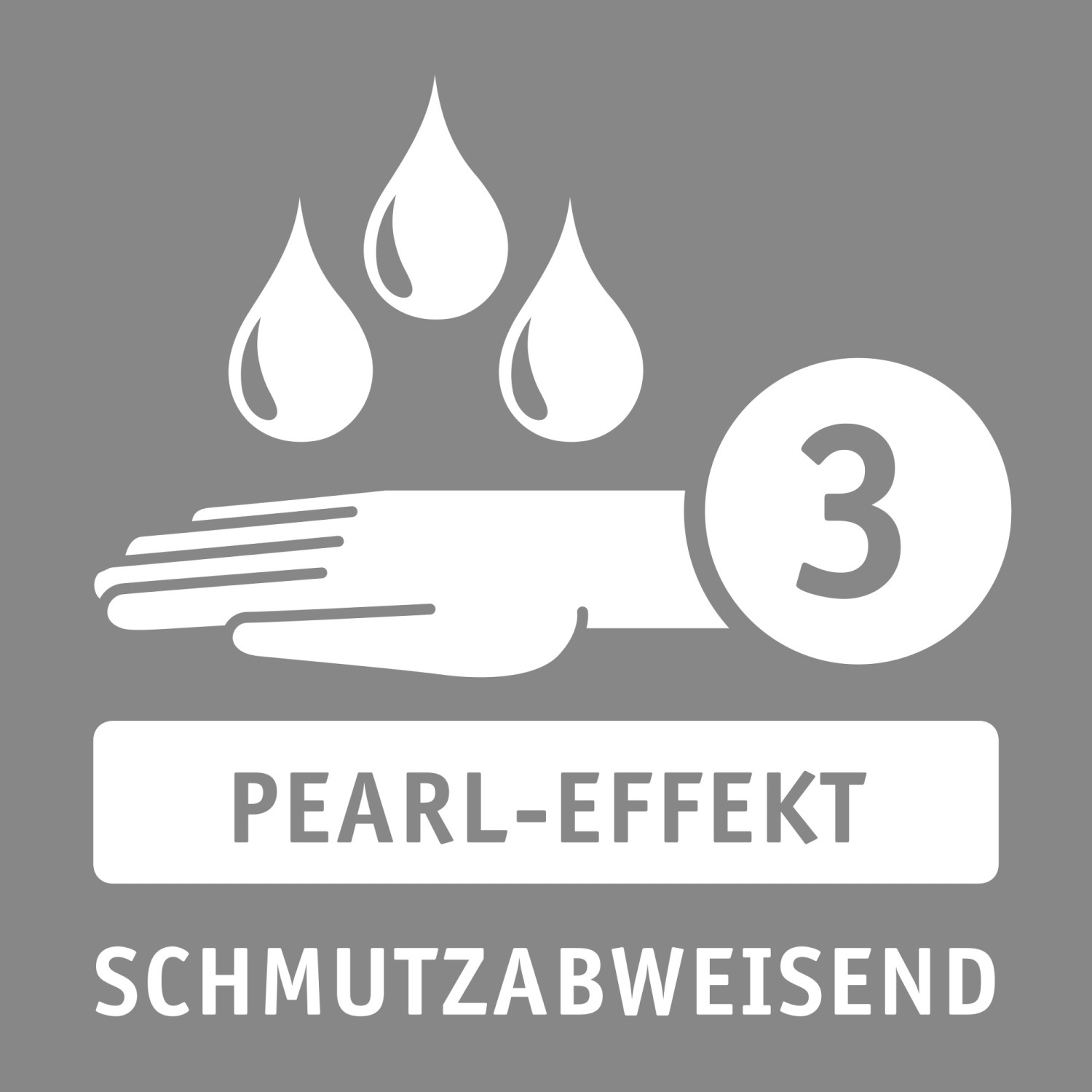 Symbol für Mauerstein Maximo: Schmutzabweisend dank Pearl-Effekt und dreiseitig gebrochen.