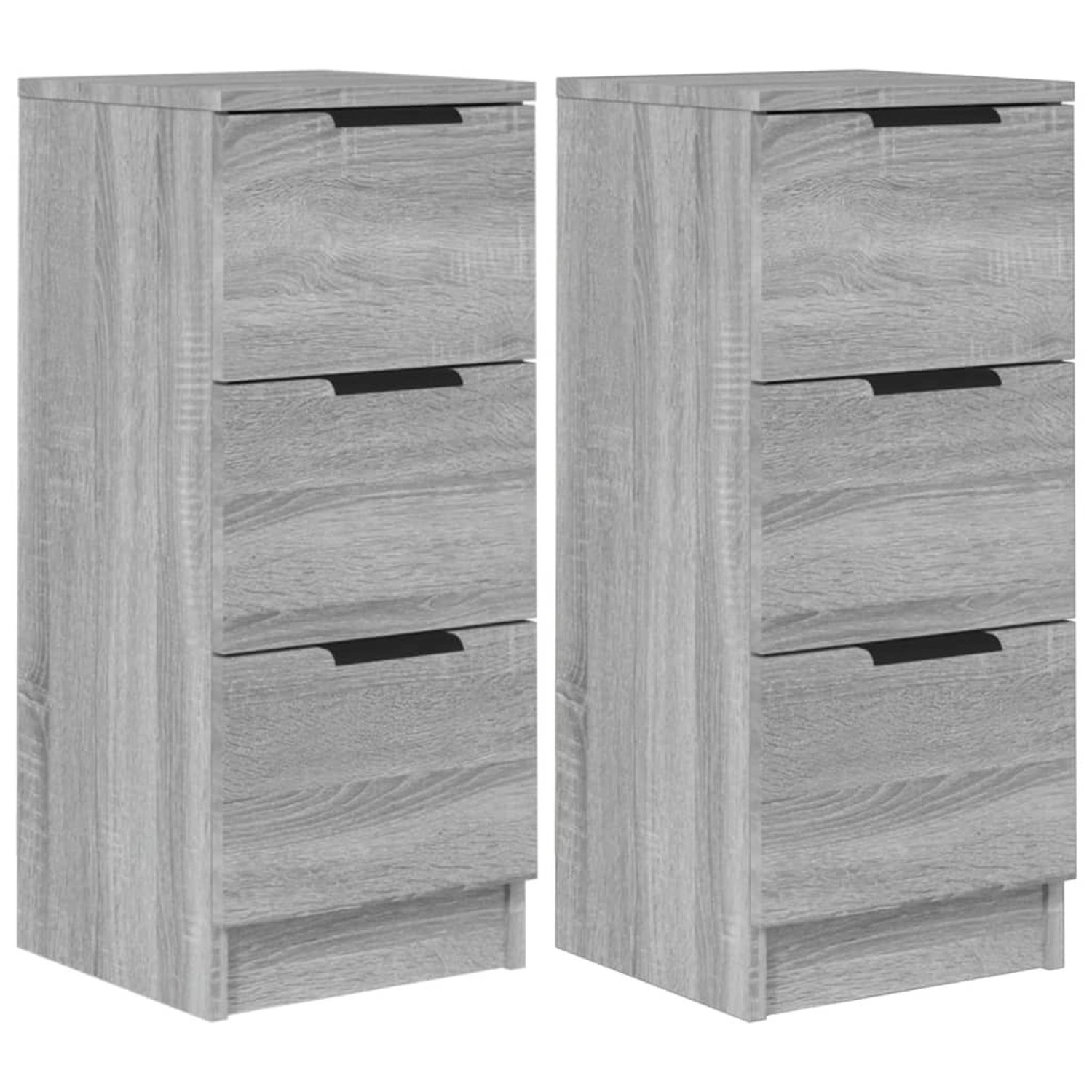 vidaXL Sideboards 2 Stk Grau Sonoma 30x30x70 cm Holzwerkstoff 817015 günstig online kaufen