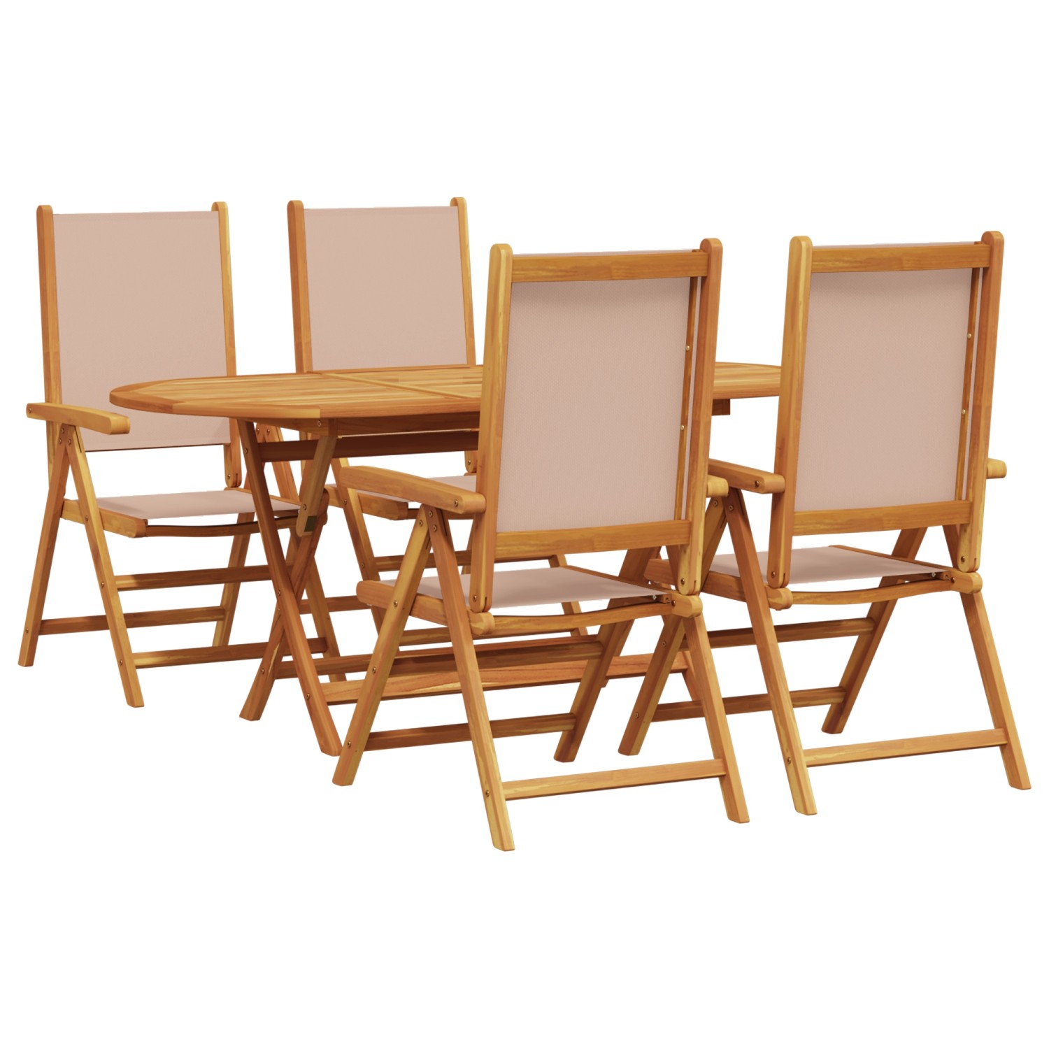 vidaXL 5-Teiliges Garten Essset Taupe aus Solidem Akazienholz 3375746 günstig online kaufen