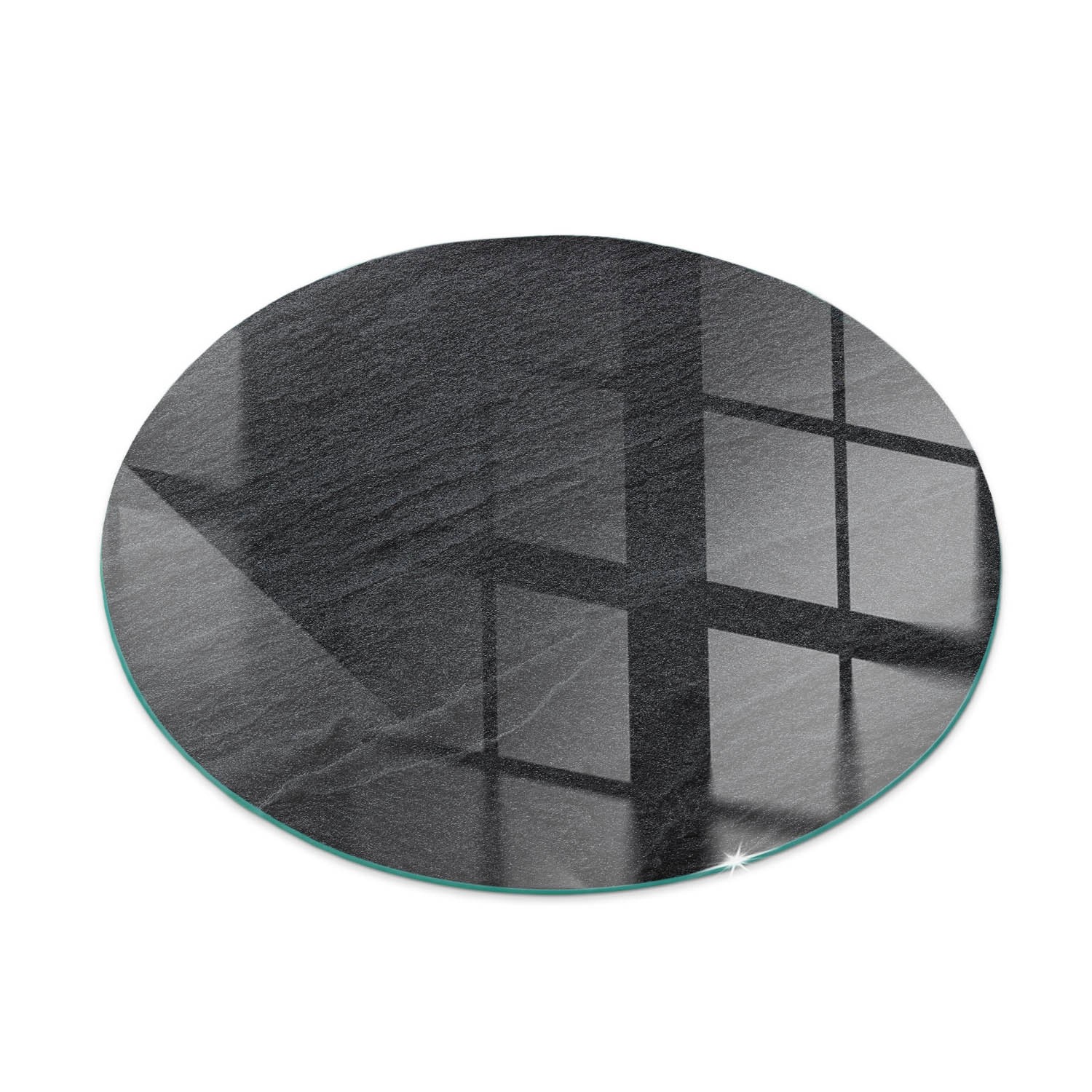 Tulup Glasplatte für Kamin Natursteinstruktur Glas unter Kamin Runden 50x50 günstig online kaufen