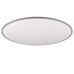 Runde Trio LED-Deckenleuchte Yuma, Ø 100 cm, Titanfarben. Moderne Deckenlampe für Wohn- und Schlafbereich.
