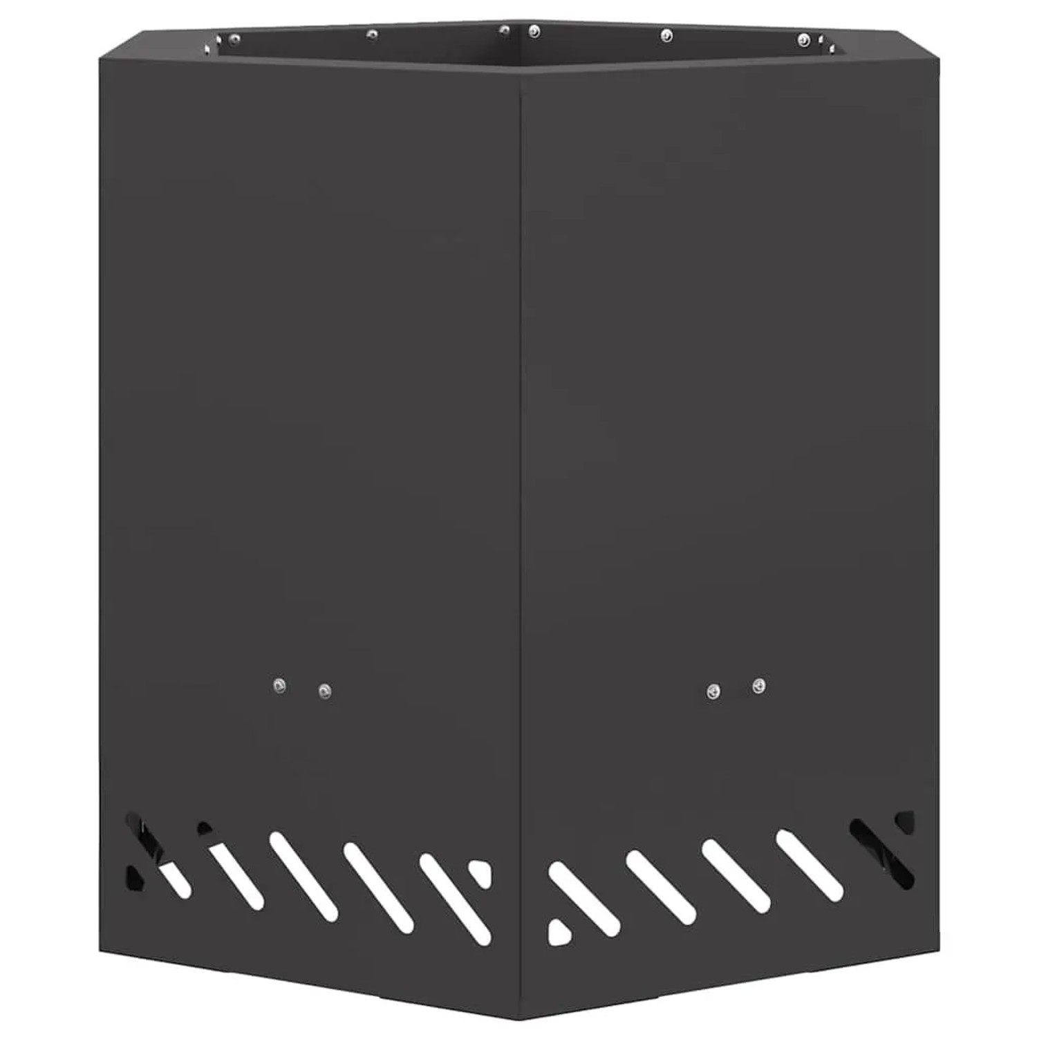vidaXL Rauchfreier Feuerkorb Schwarz 48 x 48 x 51 cm Stahl 858982