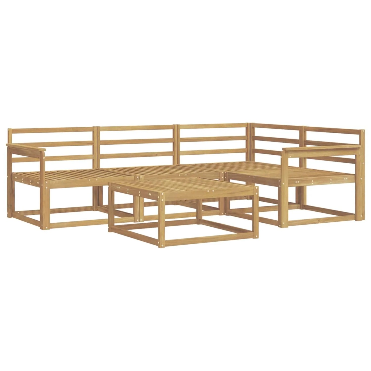 vidaXL Outdoor-Sofagarnitur 5 Stk Weiß 79 x 79 x 37 cm 3386398