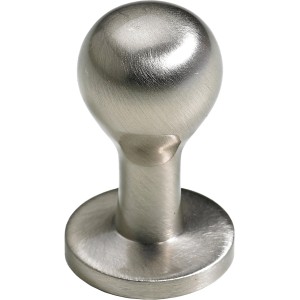 Hettich Mantelhaken in Edelstahl-Optik, runder Garderobenhaken aus Zinkdruckguss.