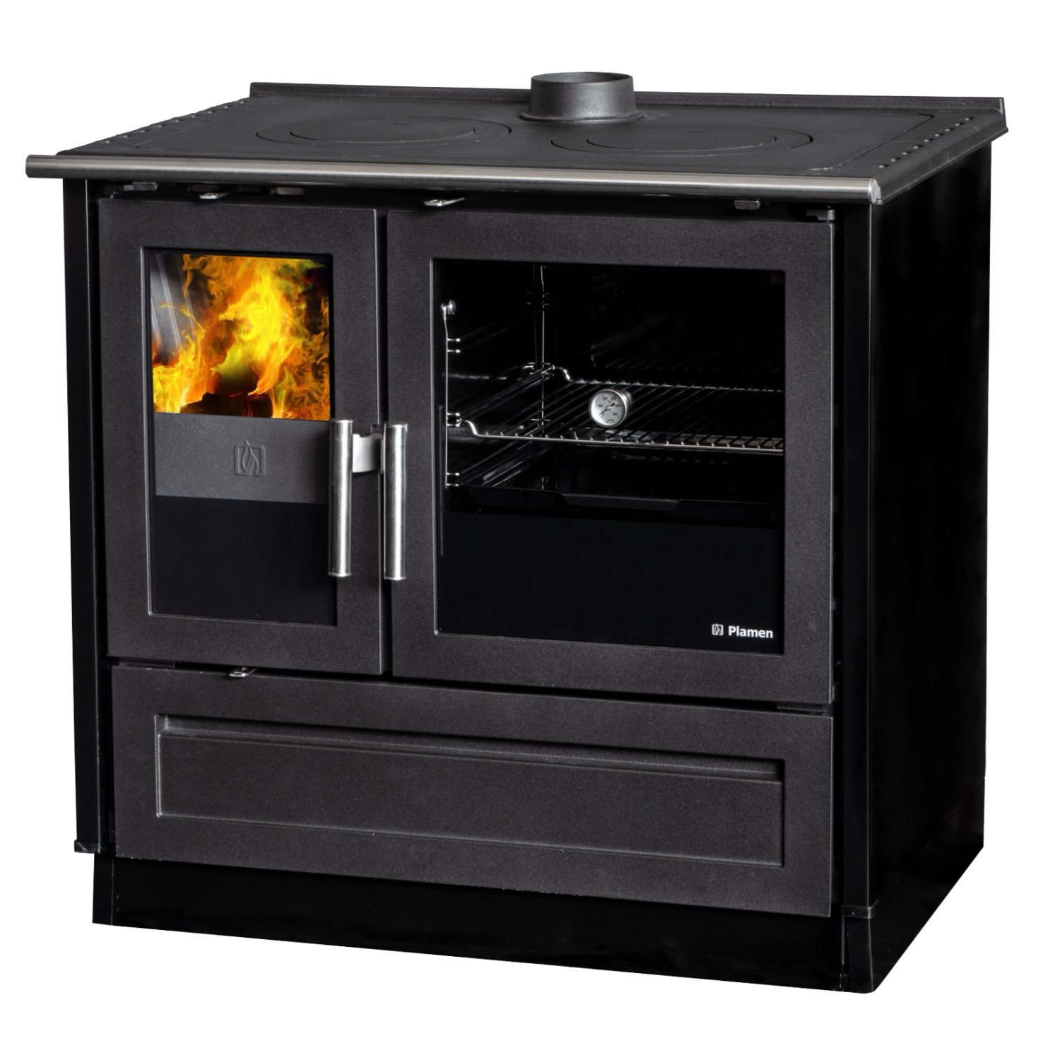 Plamen Küchenofen Holzherd Modell 910 Schwarz mit 9 kW günstig online kaufen