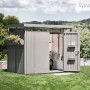Biohort Metall-Gerätehaus HighLine H6 Silber-Metallic 8,53 m² Doppeltür