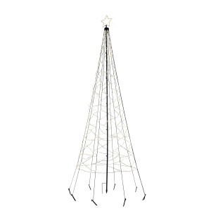 Lumineo LED-Baum Easy Set Up, 500cm hoch, mit warmweißen LEDs für Außen-Weihnachtsdeko.