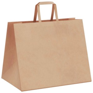 vidaXL Papiertragetaschen 250 Stk mit Henkeln Braun 32x22x24 cm 4101819
