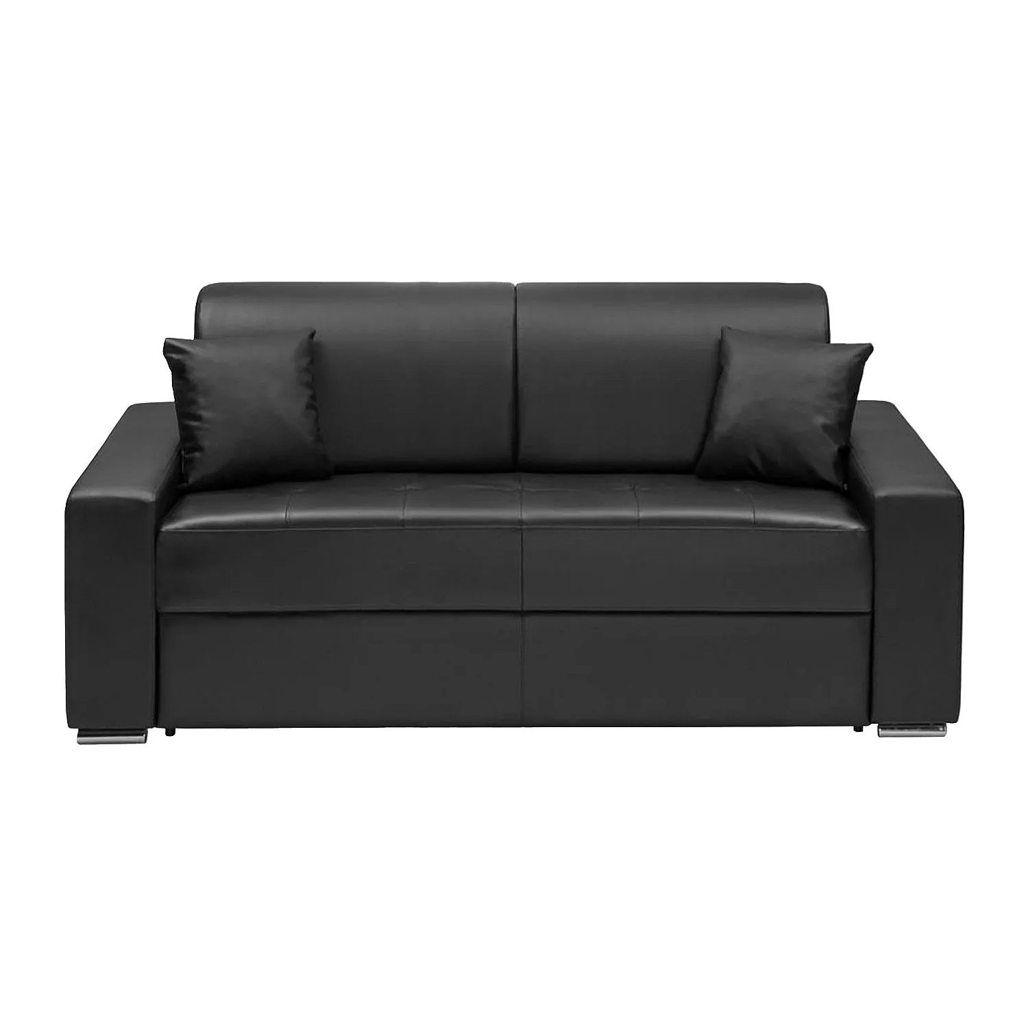 Vente-unique Schlafsofa Emir Schwarz 204 cm